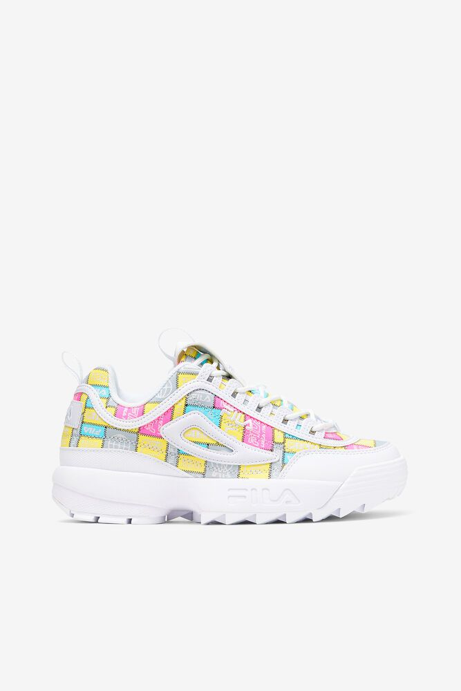 Fila Sneakers Dame Hvite Disruptor 2 Patchwork 406271-DTX